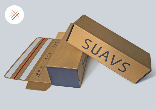Image of SUAVS reusable and sustainable packaging.